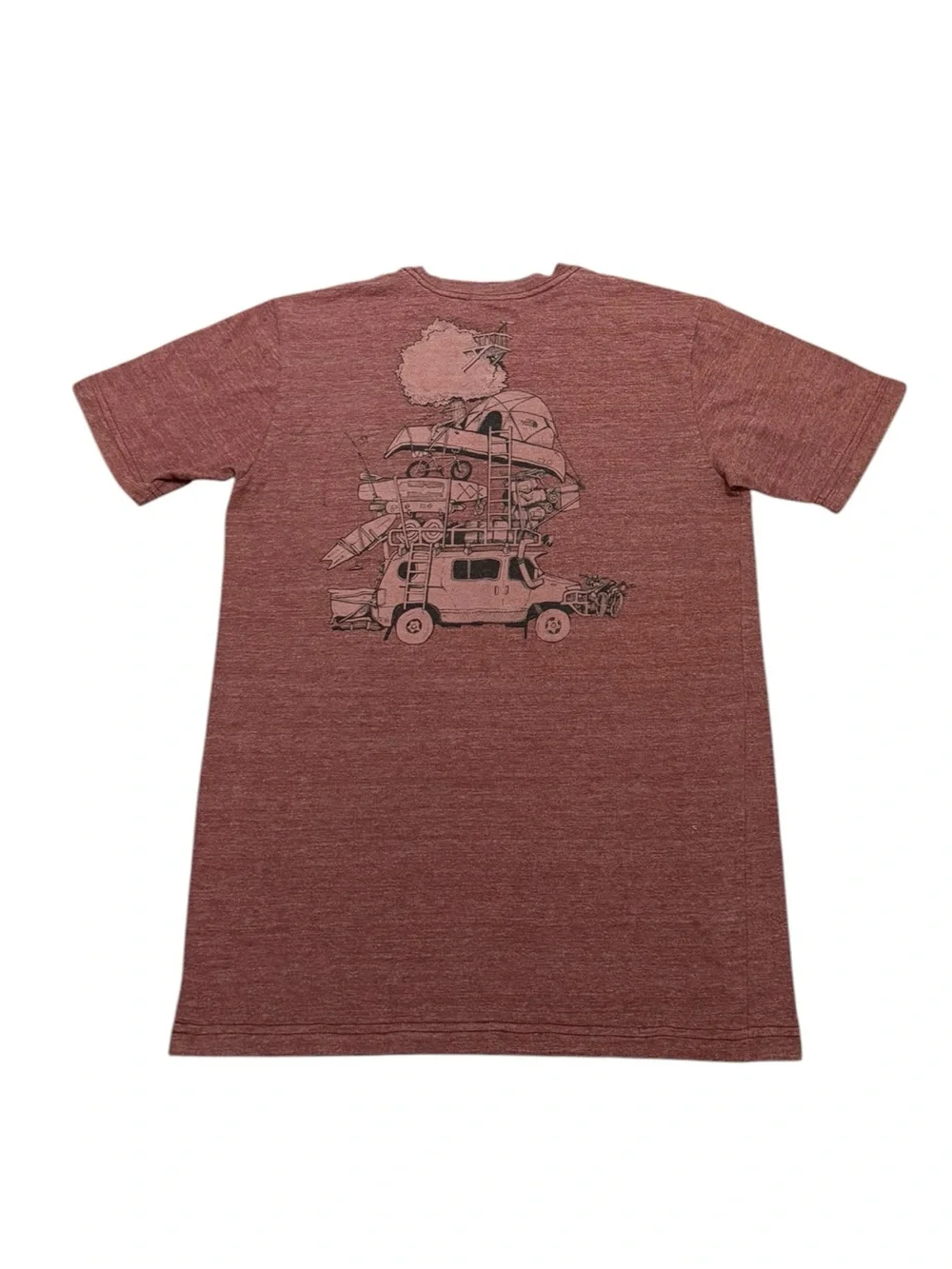 The North Face Men’s Short Sleeve Tee “Get Lost” Heather Maroon, Size S Slim Fit